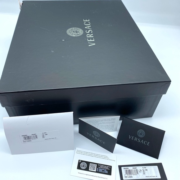 VERSACE Medusa Aevitas Platform Pumps Orchid Chunky Block Heel - Picture 14 of 15